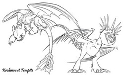 coloriage dragons 2 krokmou et tempete